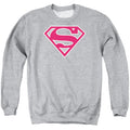 Superman Red & White Shield Athletic Heather Crewneck Sweatshirt