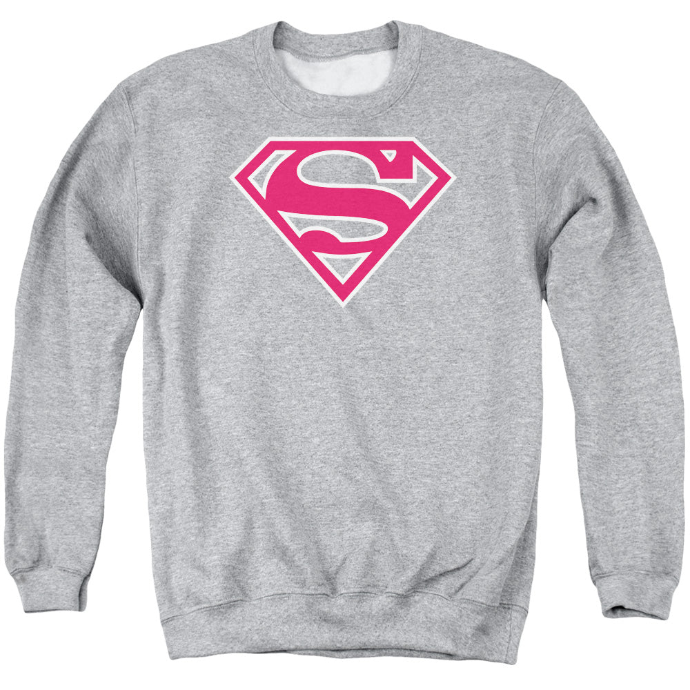 Superman Red & White Shield Athletic Heather Crewneck Sweatshirt