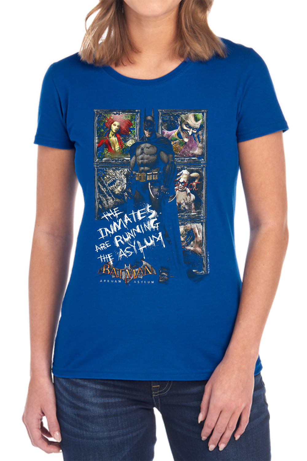 Batman Running The Asylum Womens T-Shirt