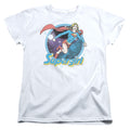 Superman Supergirl Airbrush Womens T-Shirt