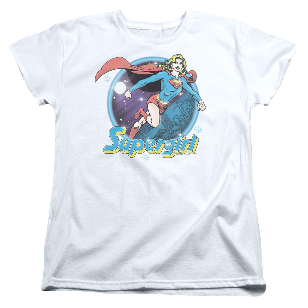 Superman Supergirl Airbrush Womens T-Shirt
