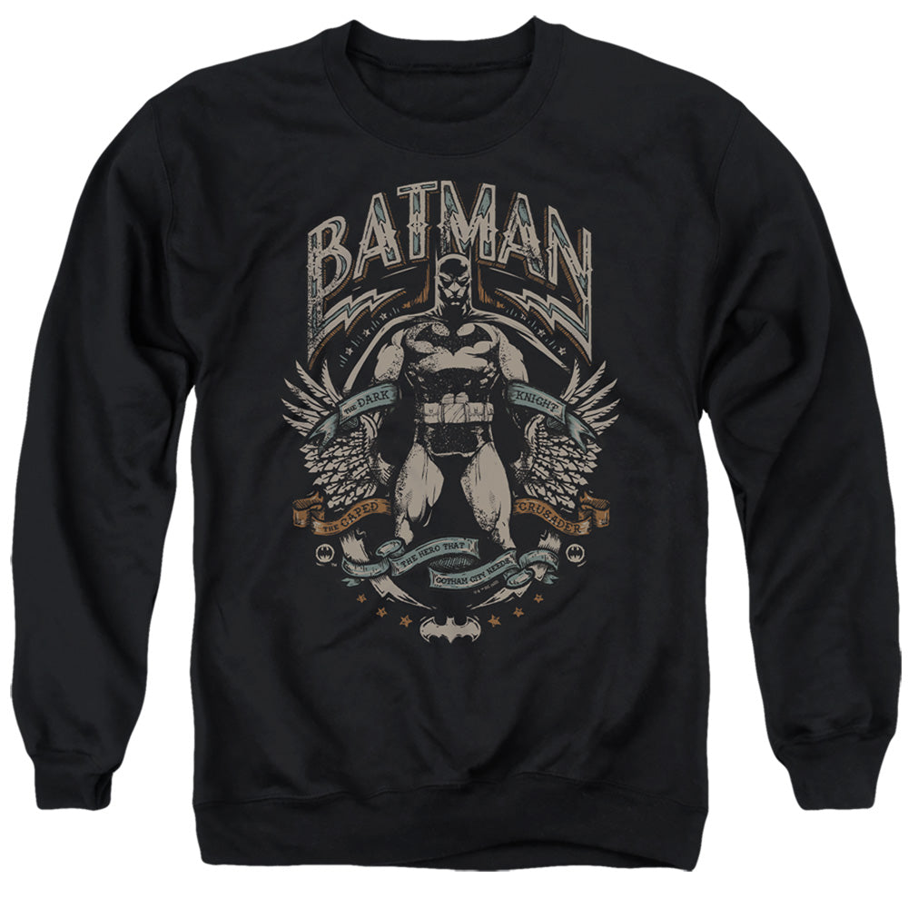 The Batman Gotham Hero on Black Crewneck Sweatshirt