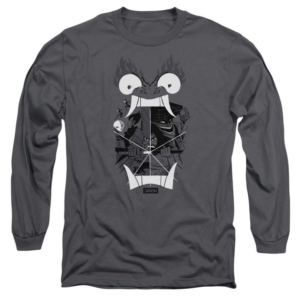 Samurai Jack Divisive Charcoal Long Sleeve T-Shirt