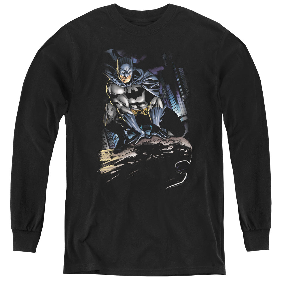 Batman Perched Youth Long Sleeve T-Shirt