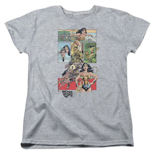 Wonder Woman WW75 Comic Page Womens T-Shirt