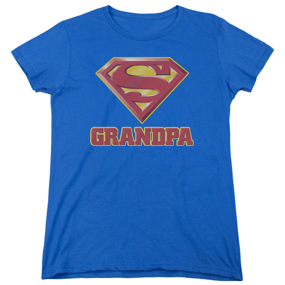 Superman Super Grandpa Womens T-Shirt