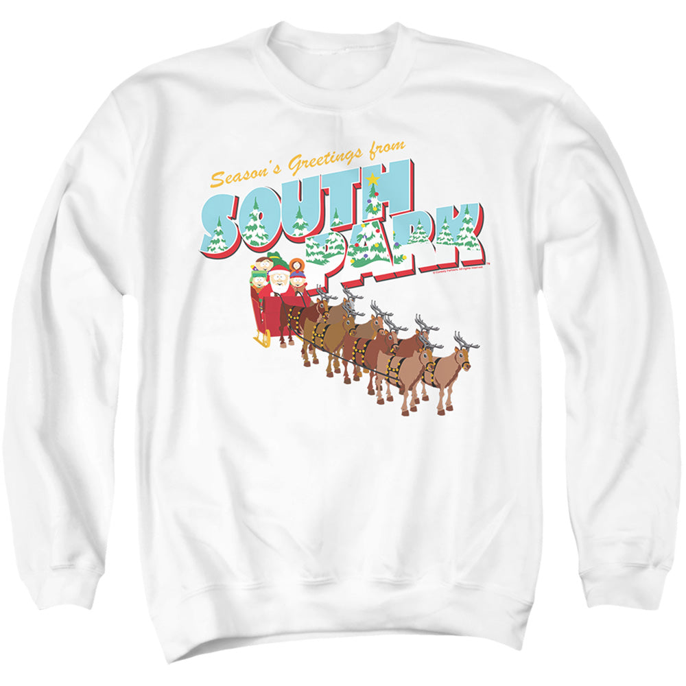South Park Christmas Season's Greetings Cartman, Kenny Crewneck Sweatshirt