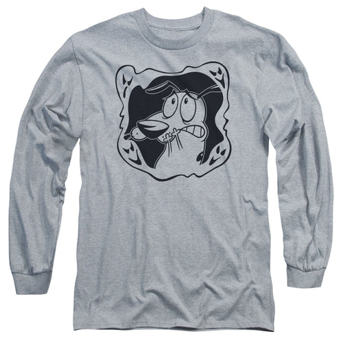 Courage the Cowardly Dog Ghost Frame Long Sleeve T-Shirt
