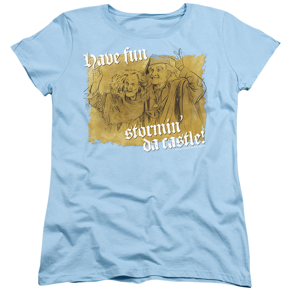 The Princess Bride Have Fun Stormin' Da Castle Light Blue Womens T-Shirt