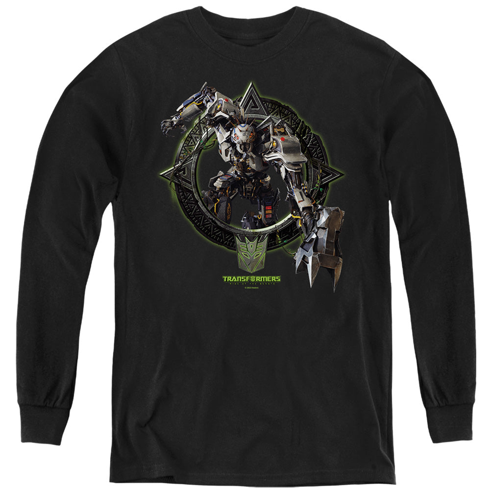 Transformers Transit Circle Frame Youth Long Sleeve T-Shirt