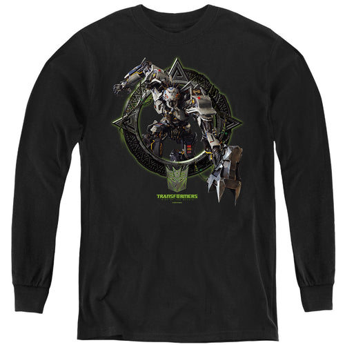 Transformers Transit Circle Frame Youth Long Sleeve T-Shirt
