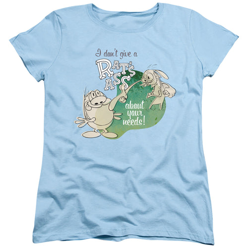 Ren and Stimpy I Don't Care About Your Needs! Womens T-Shirt