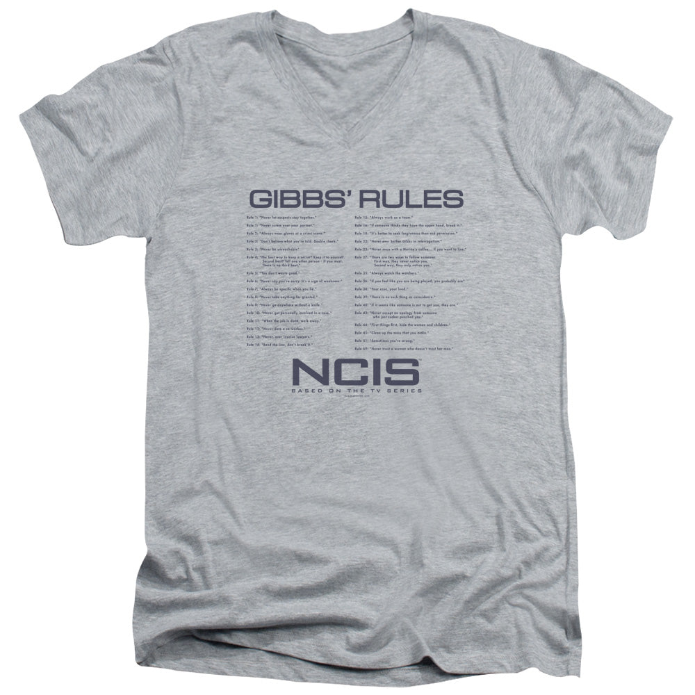 NCIS Gibbs Rules V-Neck T-Shirt