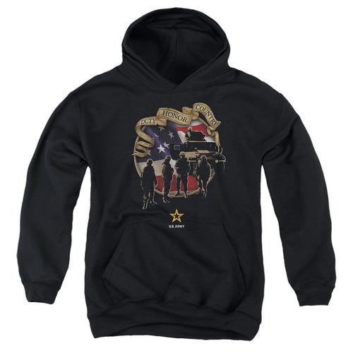 US Army Duty Honor Country Youth Hoodie