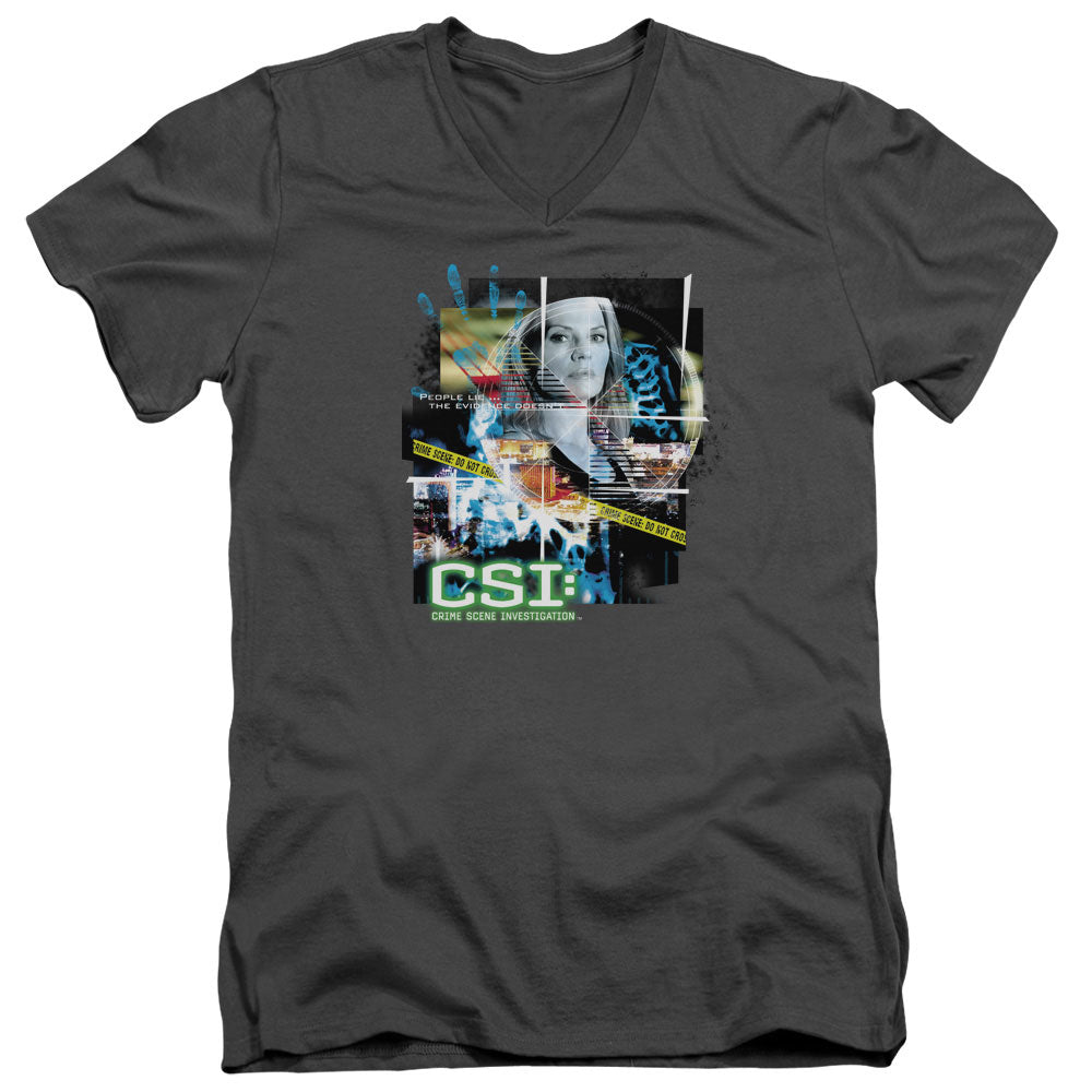 CSI Evidence Collage V-Neck T-Shirt