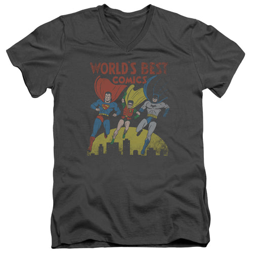 Justice League Worlds Best V-Neck T-Shirt