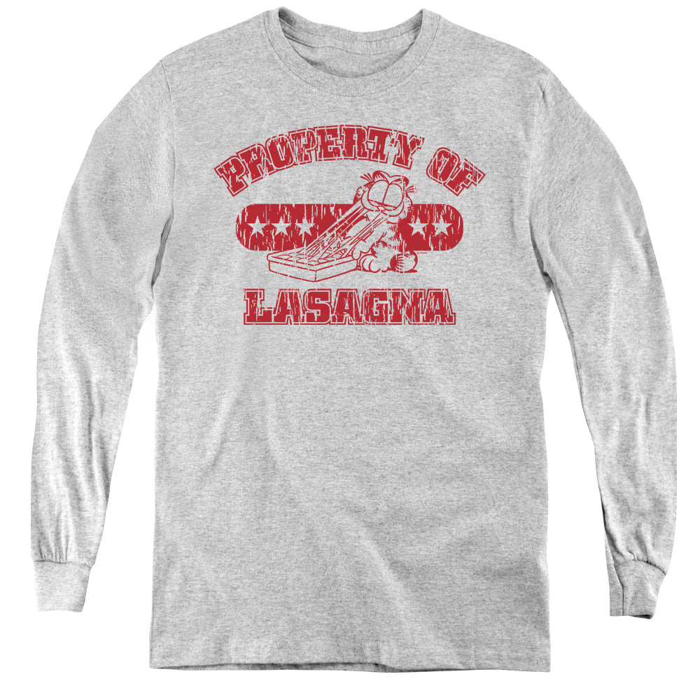 Garfield Property Of Lasagna Youth Long Sleeve T-Shirt