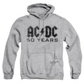 AC/DC Acdc 50 Years Logo Black Pullover Hoodie
