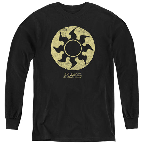 Magic the Gathering White Symbol Youth Long Sleeve T-Shirt