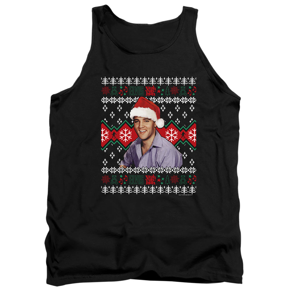 Elvis Presley Ugly Christmas Sweater Tank Top