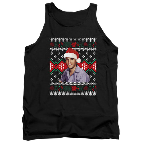 Elvis Presley Ugly Christmas Sweater Tank Top