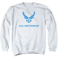 U.S. Air Force Wings Logo White Crewneck Sweatshirt