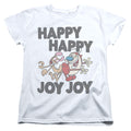 Ren and Stimpy Happy Happy Joy Joy Monotone Womens T-Shirt