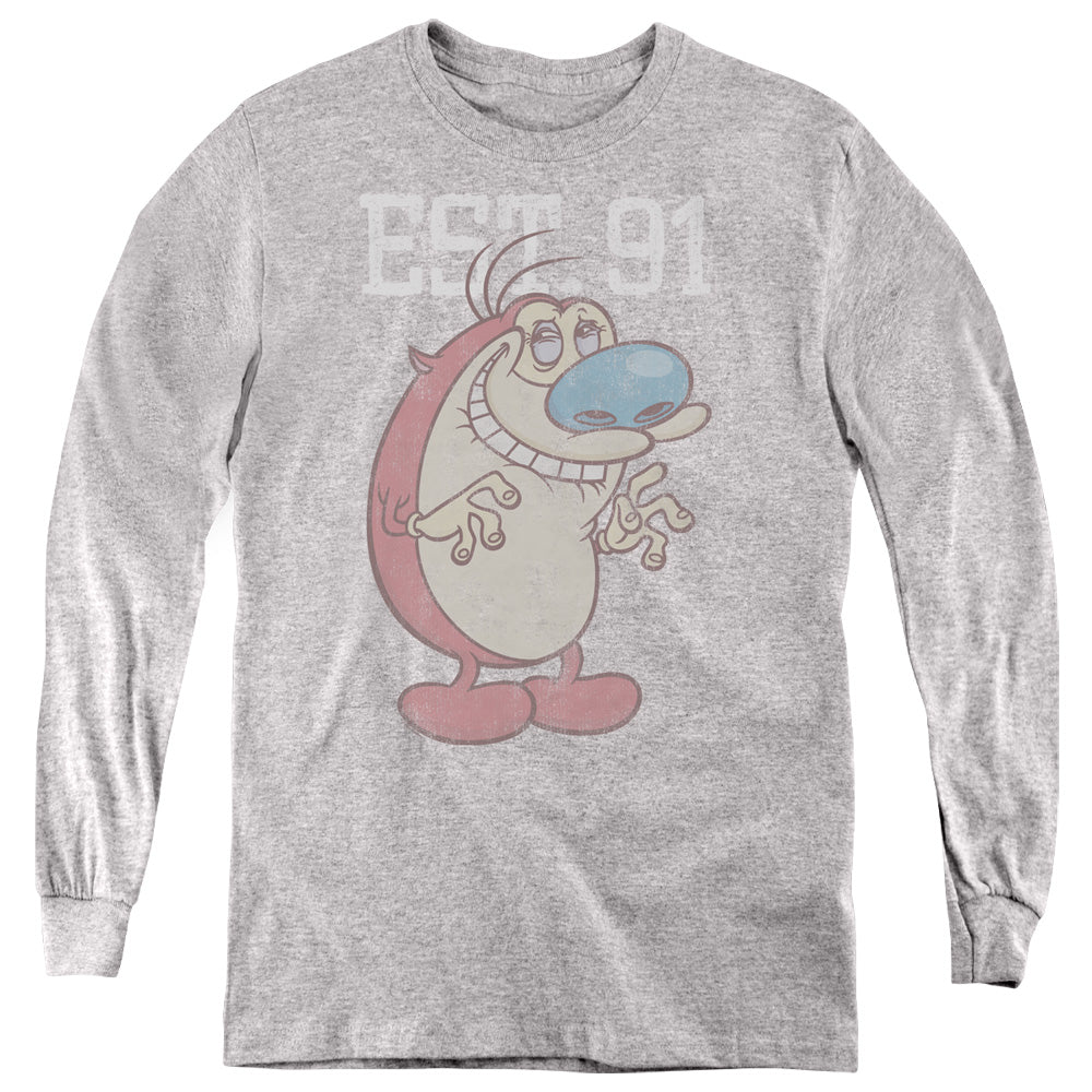 Ren and Stimpy Stimpy Est. 91 Youth Long Sleeve T-Shirt