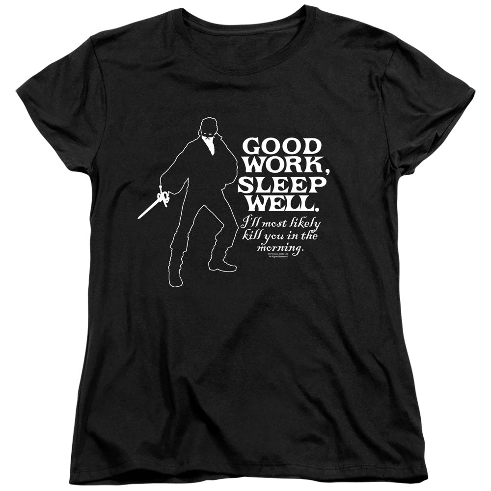 The Princess Bride Good Work Black Womens T-Shirt