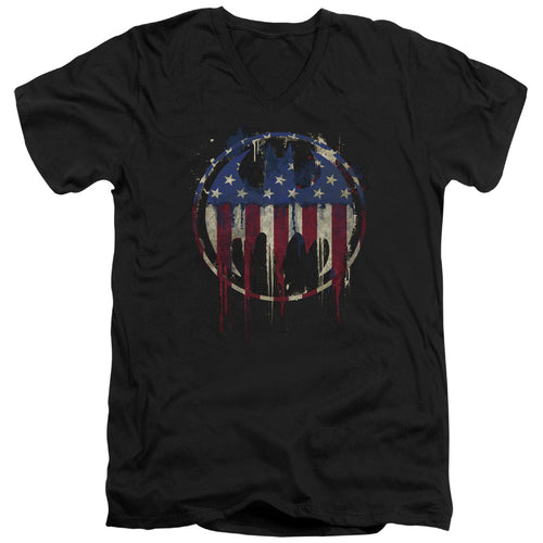 Batman Bleeding Signal V-Neck T-Shirt