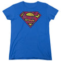 Superman Action Shield Womens T-Shirt
