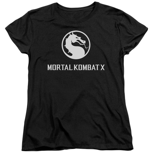 Mortal Kombat X Dragon Logo Womens T-Shirt
