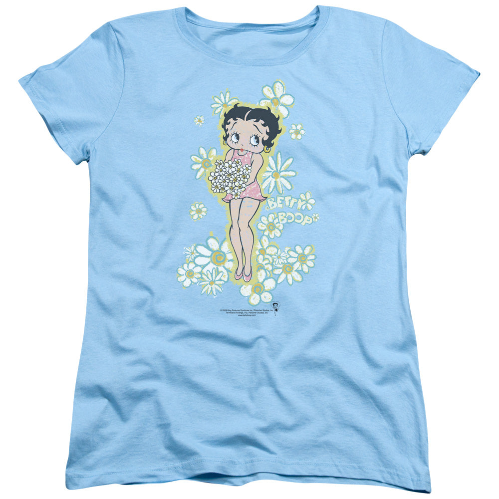 Betty Boop Flowers Womens T-Shirt