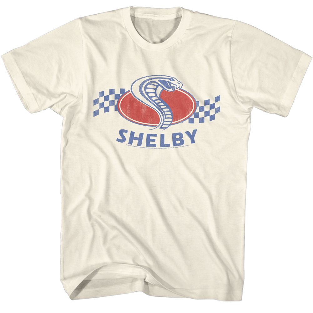 Cobra Snake Checkers Carroll Shelby t-shirt in natural