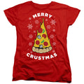 Christmas Merry Crustmas Red Womens T-Shirt