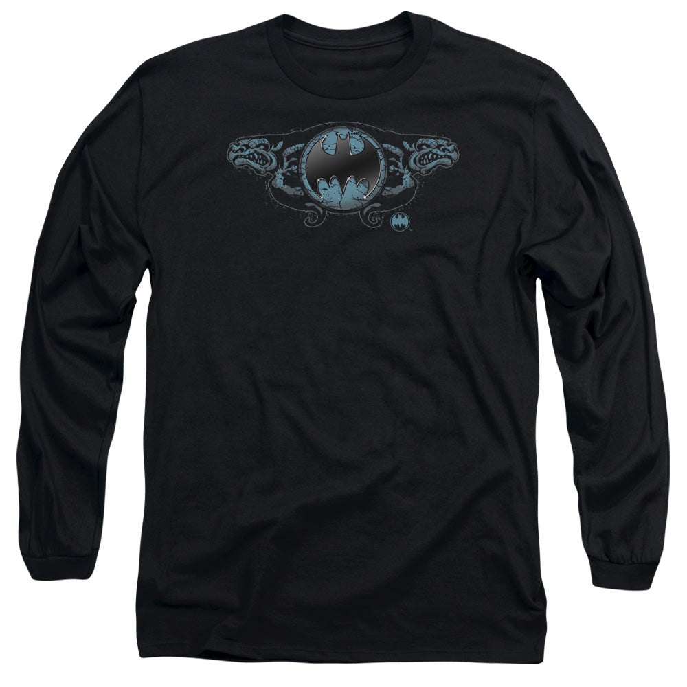 Batman Two Gargoyles Logo Long Sleeve T-Shirt