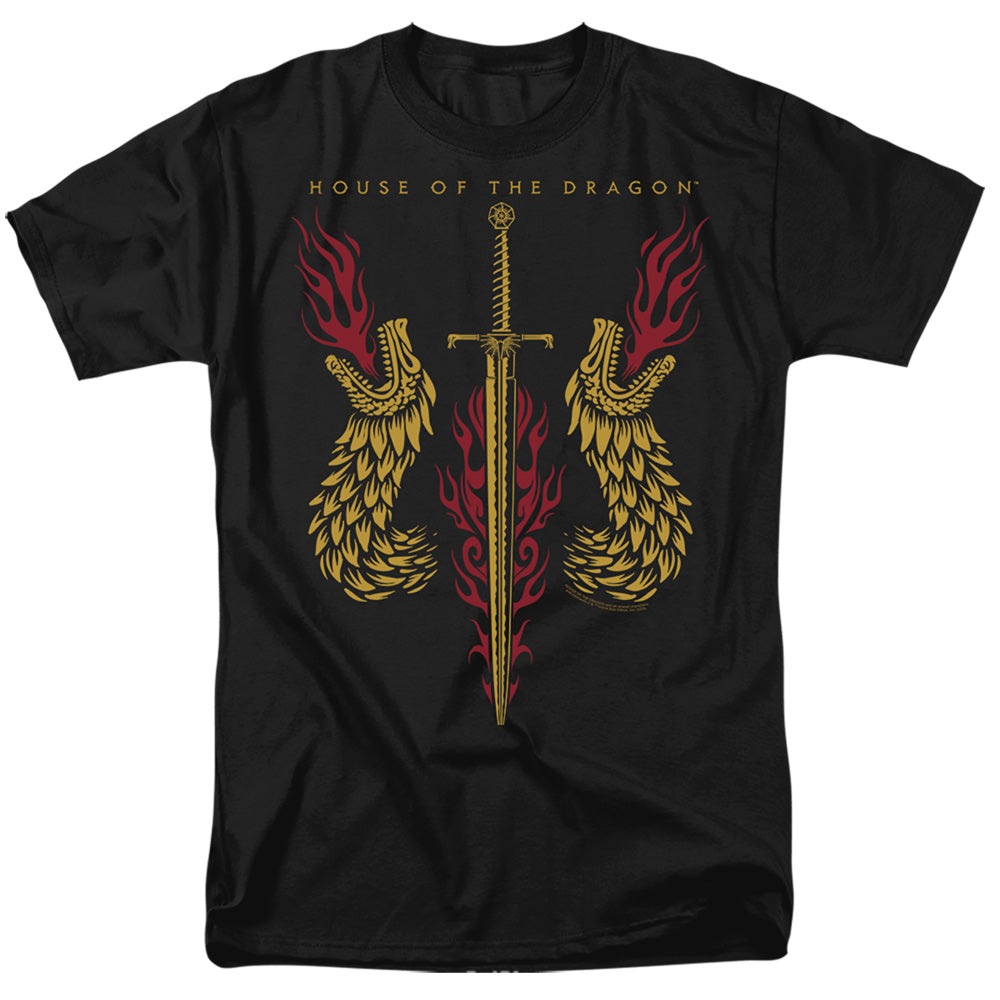 House of the Dragon Sword And Dragon Heads T-Shirt