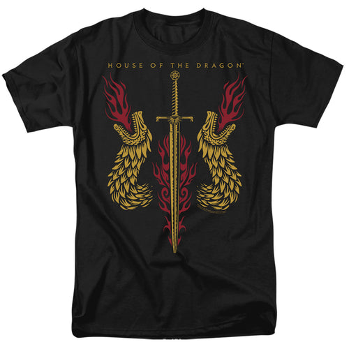House of the Dragon Sword And Dragon Heads T-Shirt