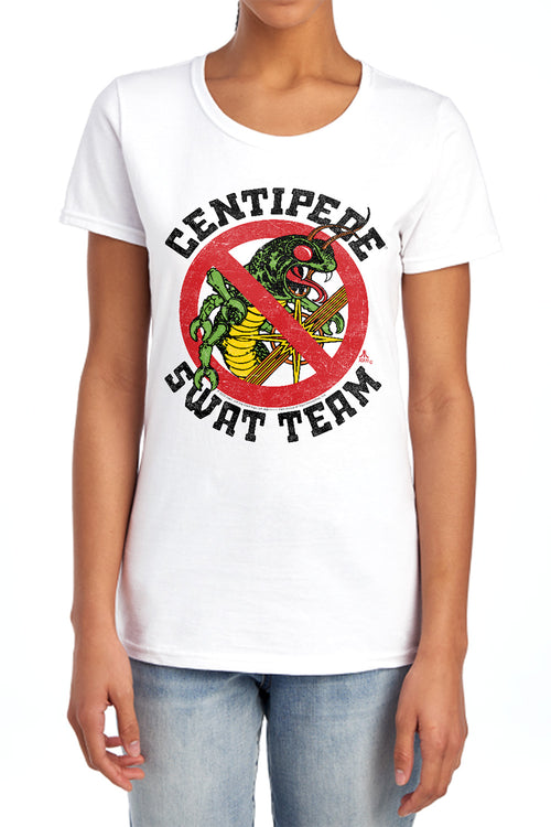Atari Centipede Swat Team Womens T-Shirt