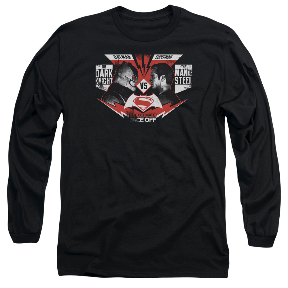 Batman v Superman Ultimate Face Off Long Sleeve T-Shirt