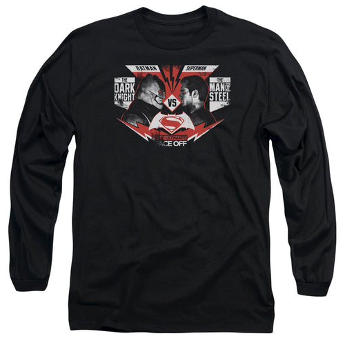 Batman v Superman Ultimate Face Off Long Sleeve T-Shirt