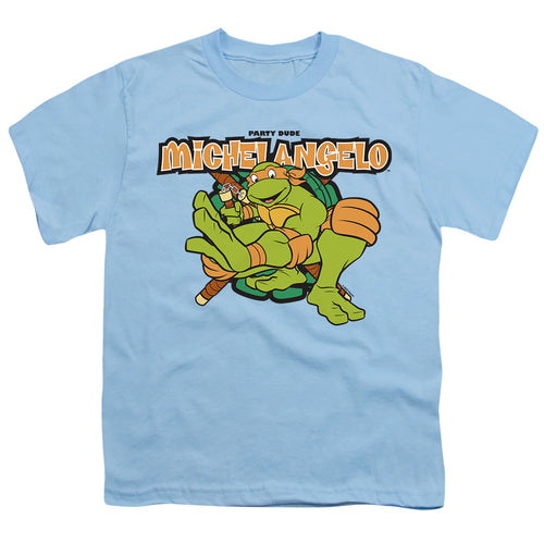 Teenage Mutant Ninja Turtles Party Dude Michelangelo Light Blue Youth/Toddler T-Shirt
