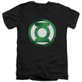 Green Lantern Green Chrome Logo V-Neck T-Shirt