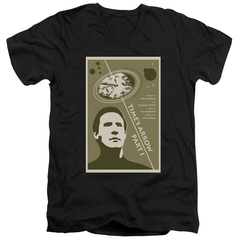Star Trek Time's Arrow Part I Black V-Neck T-Shirt