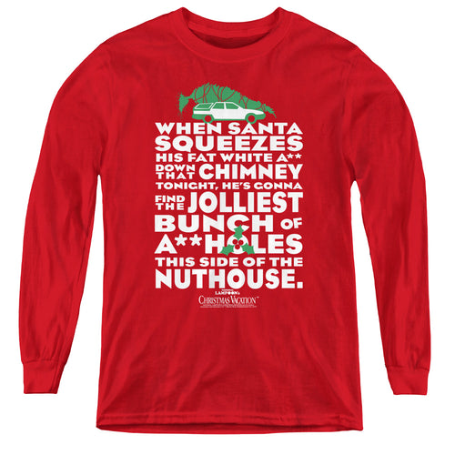 Christmas Vacation Jolliest Bunch Youth Long Sleeve T-Shirt