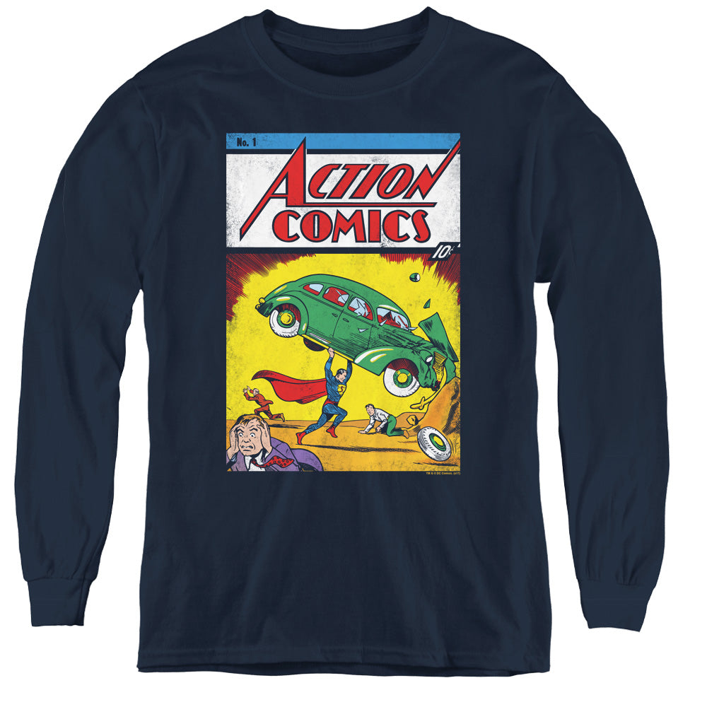Superman Action No. 1 Youth Long Sleeve T-Shirt