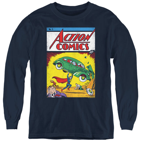 Superman Action No. 1 Youth Long Sleeve T-Shirt