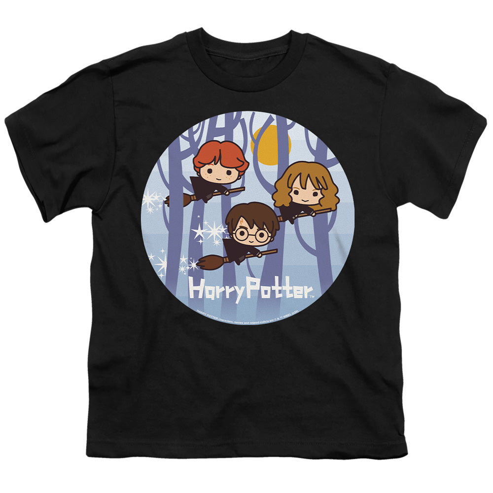 Harry Potter Chibi Trio Flying On Broomsticks Youth/Toddler T-Shirt