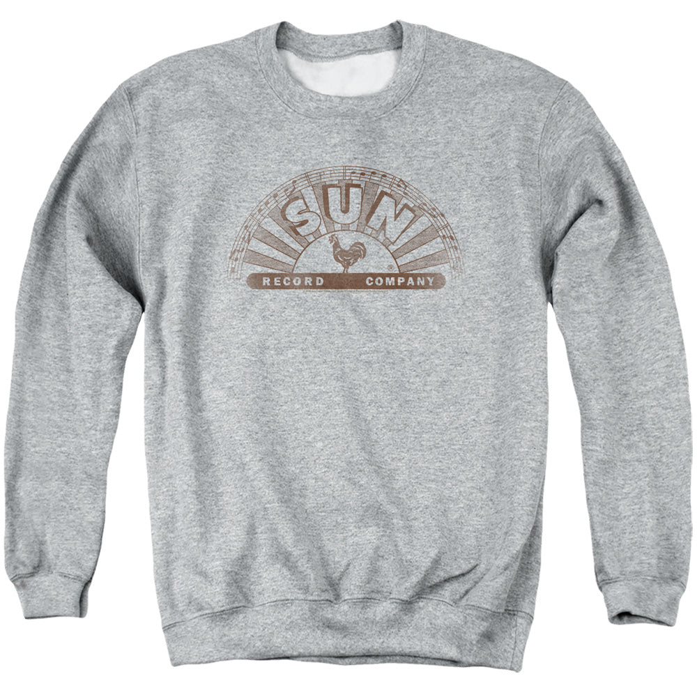 Sun Records Half Logo Distressed Crewneck Sweatshirt