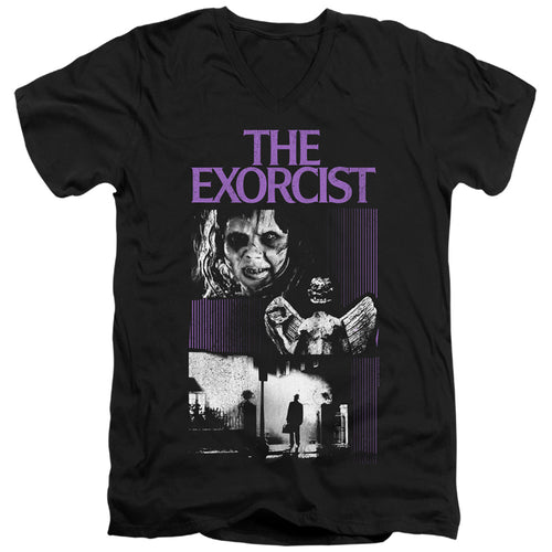 The Exorcist Regan and Pazuzu V-Neck T-Shirt